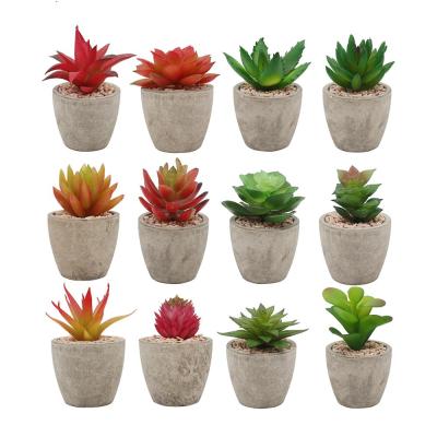 China Minimalist Good Quality Pulp Succulents Plants Potted Artificial Mini Decorative Succulent Plant For Home Office Table Decoration for sale