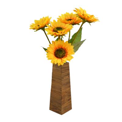 China Decotation Top Amazon Selling Realistic Flaming Colorful Artificial Sun Flower For Vase Bedroom Living Room Decoration for sale