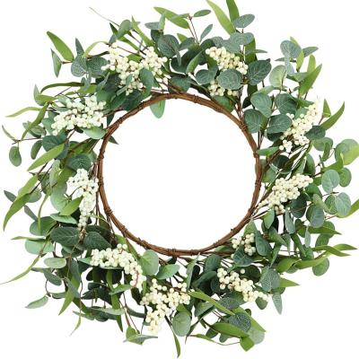 China Natural Artificial Decoration Diameter 50cm Dollar Leaves Weave For Wall Decoration Wedding Decor Ceremony Use for sale