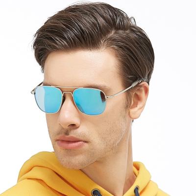 China Best Fashion Metal Silver CE High Quality 400 Frame 400 Sunglasses Men Polarized UV Pilot Sunglasses for sale