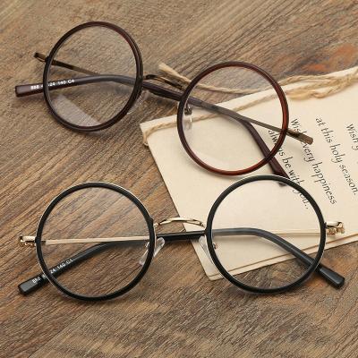 China Fashion Fashionable Simple Glass Optical Frames Glasses Eyewear Optical Brands Designs Circular Optical Frames 888 Glasses for sale