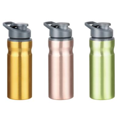 China Custom Viable Sport Bottle SENSI Logo Wide Mouth Aluminum Flask Aluminum Water Bottle for sale