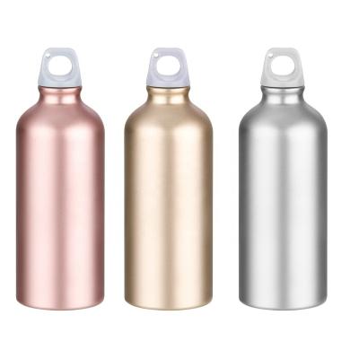 China Promotional Aluminum Water Bottle Coated Aluminum Sports Water Bottle 600ml BPA Free for sale