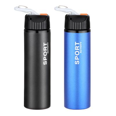 China Sustainable High Quality 600ML Water Sport Aluminum Drinking Bottle With Straw for sale