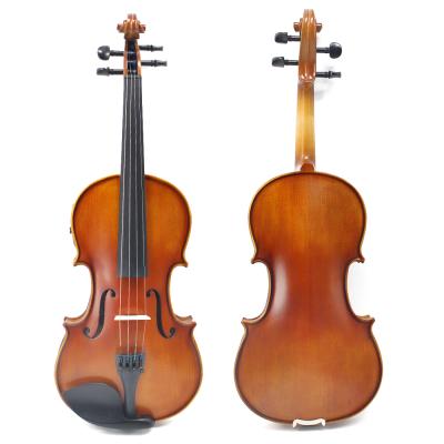 China Flawless Tongling Music Factory Wholesale Student Violin Solid Wood Violin With Pickup For Sale for sale