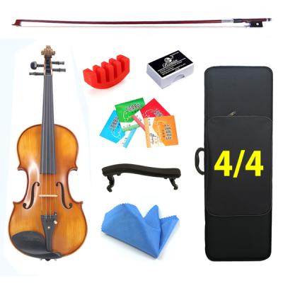 China Impeccable Brand Violin Student 4/4 Hot Sale In China Matte Color Better Strings Flamed for sale