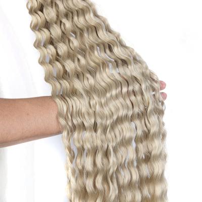 China Crochet Braid Hair Jessica Russia Ariel Katrine Monica Crochet Hair Extension Loose Deep Wave Synthetic Braiding Curly Twist for sale