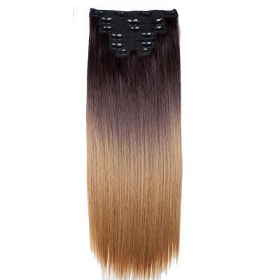 China V-Tip Hair Noble Good Quality Colored Cheap Hair Blonde Hair For Women Silky Straight Afro Synthetic Hair Clip In Hair Extension for sale