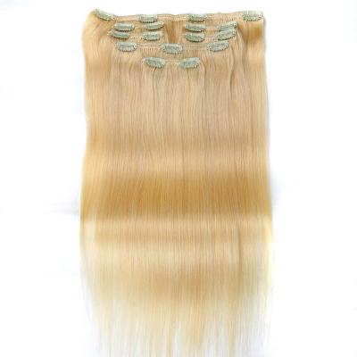 China Remy Yaki Yaki Extension Brazilian Virgin Hair Clip In 7 Pieces 613# Silky Straight Clip In Hair for sale