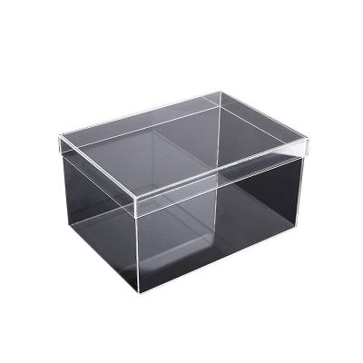 China Anti-fragile; sustainable ; light ; can be printed with number acrylic transparent dustproof storage box shoe box manufacturers logo plexiglass shoe box customization for sale