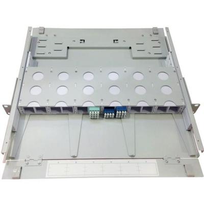 China High Density FTTH MPO 19 Inch Patch Panel Frame ODF 144 Core 1U FTTH Fiber Optic Distribution Frame Rackmount for sale