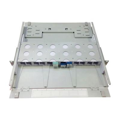 China 144C 19Inch Data Center Rack Mounted Fiber Optic Patch Panel 1U MPO High Capcity ODF High Density Optical Distribution Frame for sale