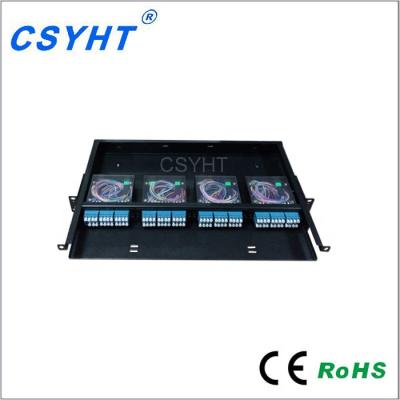 China Cold Roll 1u 19inch Steel Rack Mounted Fixed Type MPO Fiber Optic Patch Panel 96 Fibers for sale