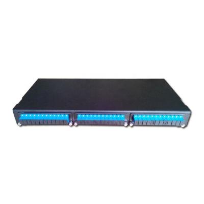 China Mental FTTH / FTTX Black 1U Color Cold Roll Steel Fiber Optic MPO Box for sale