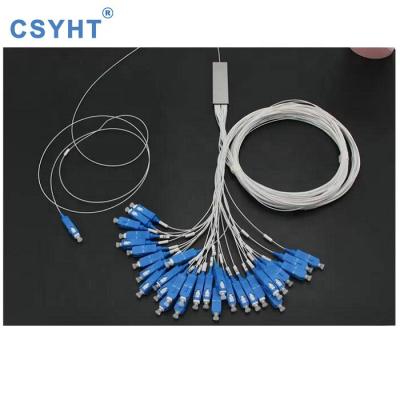 China FTTH Network Type FTTB FTTX Mini FTTH PLC 1x16 Fiber Optic Optic Splitter With SC UPC Connector for sale