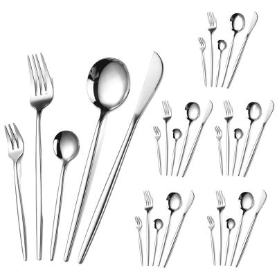 China Sustainable Professional Manufacturer 30pcs Stainless Ste Set Silvery Bar Cutlery With Handle for sale