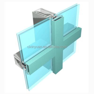 China Custom Aluminum Extruded Aluminum Profile 100X50 Glass Wall For Curtain Walls for sale