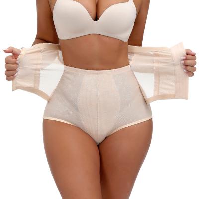 China Antibacterial Hot Selling Slim Body Shaper Tummy Control Hooks Waist Trainer Thong Panty Butt Lifter Underwear High Waist Slim Body Shaper for sale