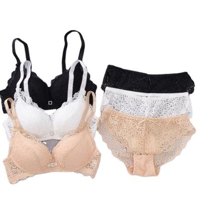 China China High Quality QUICK DRY Comfort Lace Radio Small Breathable Breast Lift Up Bra Set for sale