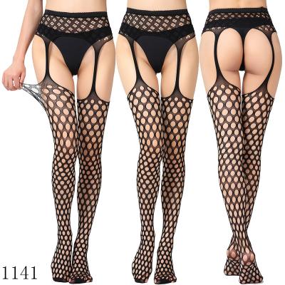 China 2022 Wholesale Women Fashion Crotchless Pantyhose Antibacterial Sexy Net Pantyhose Stockings for sale