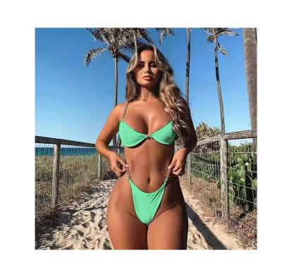 China Other 2022 Wholesale Prom Fashion Woman Sexy Swimsuit Beach Wear Halter Bikini Set Women Swimwear for sale