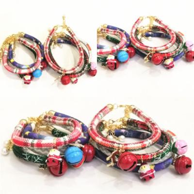 China Stocked Collars Cat Neck Collars Bell Pet Dog and Cat Christmas Pet Collars for sale