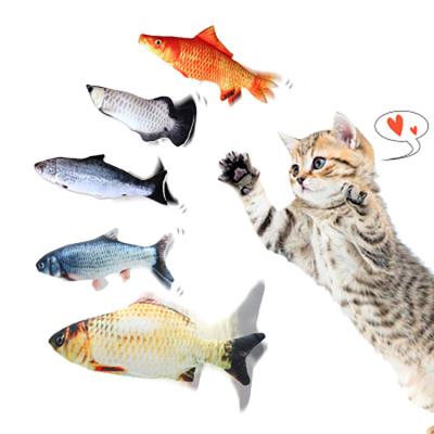 China Hot Sustainable USB Rechargeable Pet Cat Toy Dancing Fish Cat Toy Cat Toys With Catnip for sale