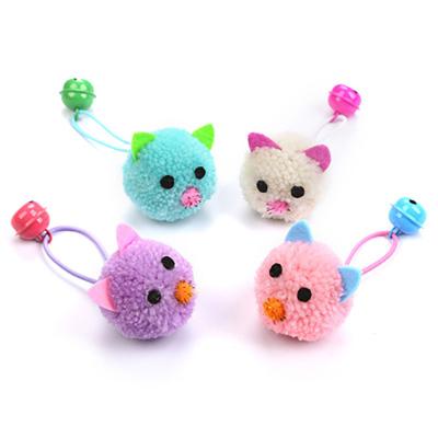 China Wholesale Viable Supplies Cute Plush Indoor Interactive Pet Cat Toy Ball Mouse Ball Bell For Cats for sale