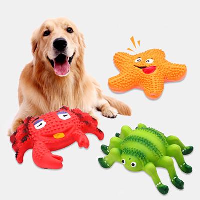 China Small Viable Crab Starfish Dog Toys Durable Dog Toy Dog Latex Squeaky Toys for sale