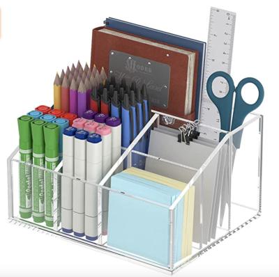 China Plain Modern Multifunctional Faux Leather Office Desk Organizer for sale