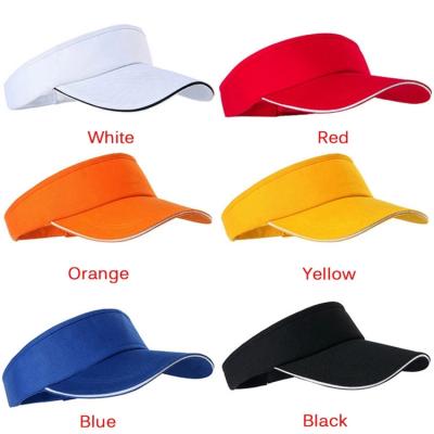 China Adjustable Sunbonnet Sun Visor Cap With Colored Jacquard Elastic Tape for sale