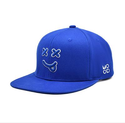 China Casquillos azules cabidos de encargo de los sombreros del Snapback del Snapback del sombrero del casquillo 3d del bordado no estructurado del soplo en venta