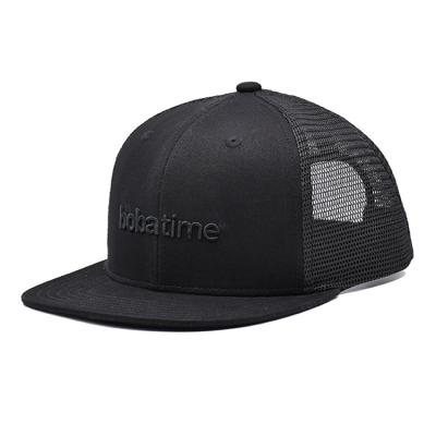 China OEM Custom Flat Brim Mesh Fashion Hip Hop Fishing Snapback Cap Trucker Baseball Cap for sale