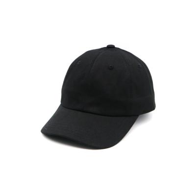 China logotipo de bordado deportivo 100% de algodón hombres sin estructura negro de algodón sombrero de papá simple personalizado gorra de béisbol en venta