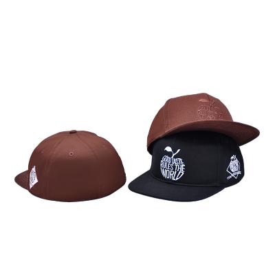 China Embroidery Logo Custom Snapback Fitted Hats Cap High Quality Closed Back Snapback Hats For Men for sale