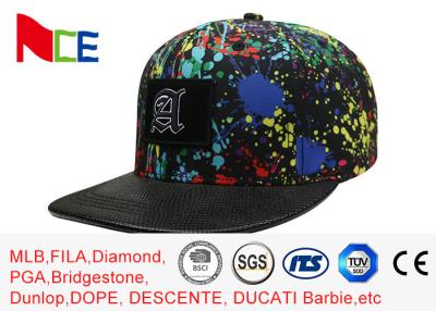 China Paint - Splashing Style Womens Snapback Hats , Colorful Hip Hop Snapback Caps for sale