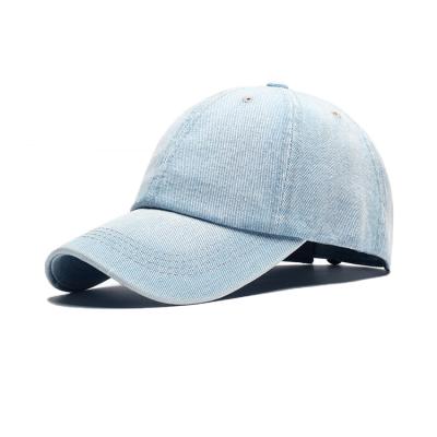 Cina 100% cappello del papà lavato cotone, tessuto normale 100% della tela del cappello del papà del denim in vendita