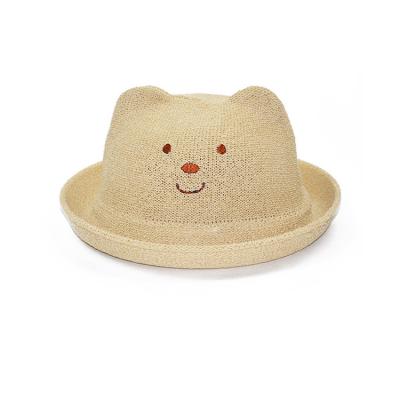 China Oídos de gato coreanos del bebé de la versión sombrero, material de la paja de los sombreros del verano de los niños en venta