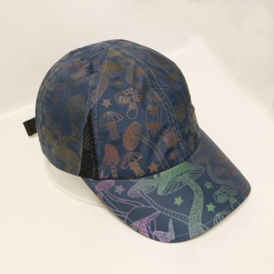 China OEM/ODM ACE brand 100% polyester reflective print sport golf baseball hat cap Te koop