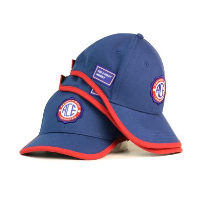 China Casual Adjustable Cotton Male Blue 5 Panel Baseball Cap for sale