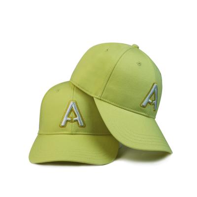 Chine Coupe de baseball en polyester vert 6 panneaux Visor plat / Coupe de golf en coton à vendre