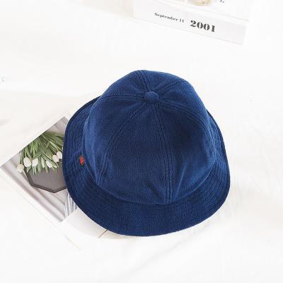 China Funny Plain Wool Fisherman Bucket Cap Ladies Winter Bucket Hats for sale