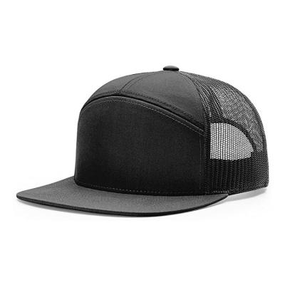 China 56CM 7 Panel Trucker Cap Richardson Blank Flat Brim 958 Snapback Hat For Men for sale