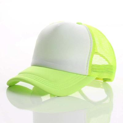 China OEM 5 Panel Trucker Cap Bulk Blank Trucker Mesh Hat Without Logo for sale