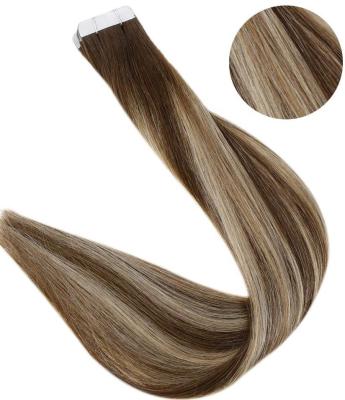 China Balayage Silky Straight Color Wave Virgin European Remy Hair Tape In Hair Extension for sale