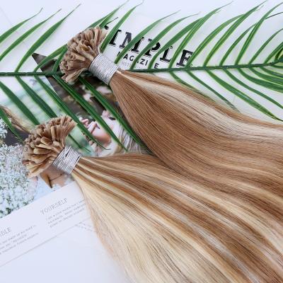 China Premier straight wholesale 12A grade hair u tip hair extension highlight color russian remy hair extension for sale