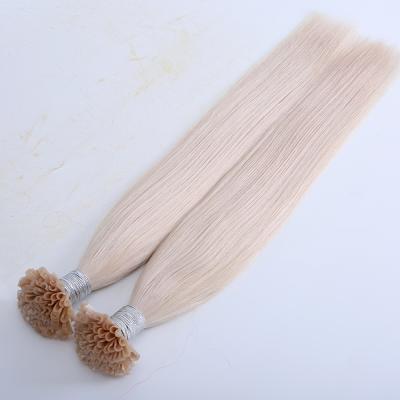 China Silky Straight Hair Extension High Quality 100% White Color Wave Nail Keratin Pre Bonded Peruvian U Tip Hair Extension for sale