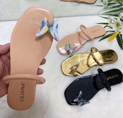 China Fashion Trend Slippers Sandal Slides Leisure Women Outdoor Flat Casual Slippers Sandal for Ladies Slip Slippers for Girls for sale