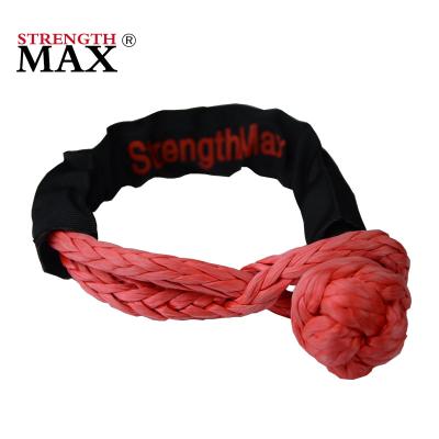 China Metal shackle Strengthmax lightweight uhmwpe 4wd soft recovery rope replacement for sale