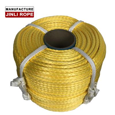 China JINLI 12 Strand UV Resistant 100% UHMWPE Fiber Marine Rope Mooring Line for sale